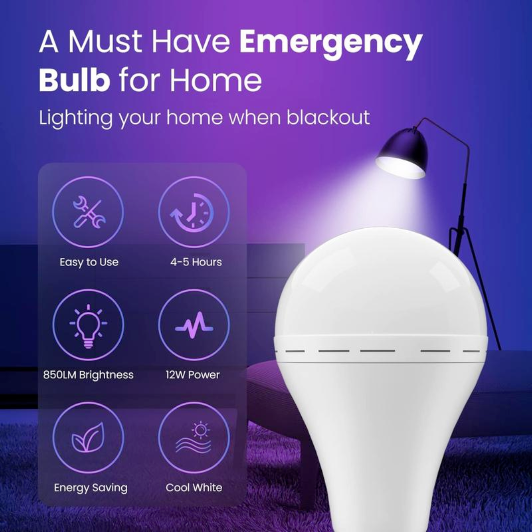 Emergency Rechargeable Light Bulbs – Light When You Need It