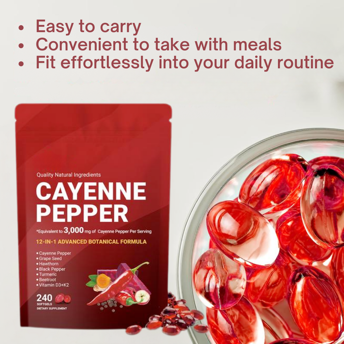 Cayenne Pepper Softgels Supplement