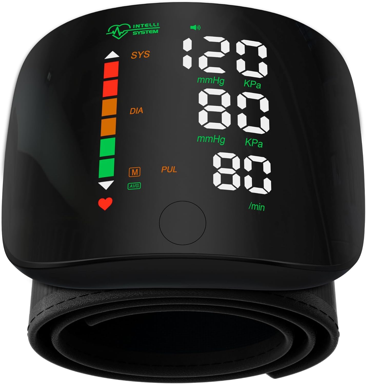 Tensiomètre de poignet avec écran tactile LED – Brassard de tension artérielle réglable de 13,5 cm à 19,3 cm, moniteur de poignet rechargeable avec mémoire de lecture de 99 x 2 et étui de transport