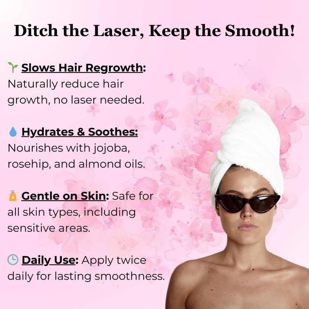 Nudae™ - Oil for Natural Permanent Hair Reduction