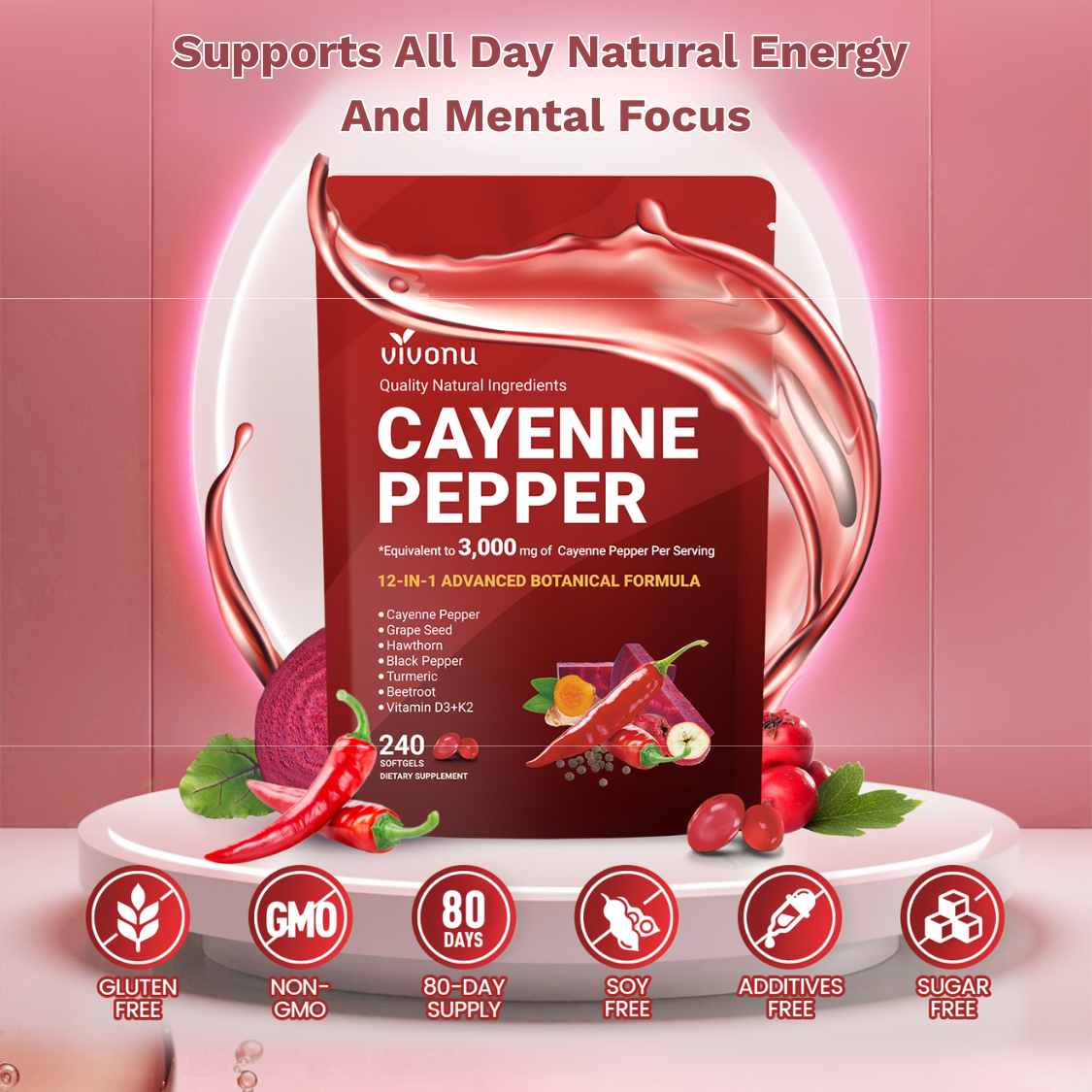 Cayenne Pepper Softgels Supplement