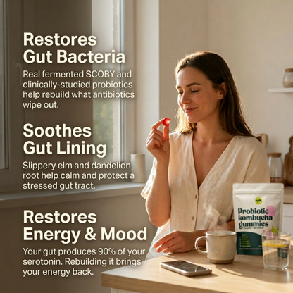 Post-Antibiotic Gut Recovery. In One Gummy.