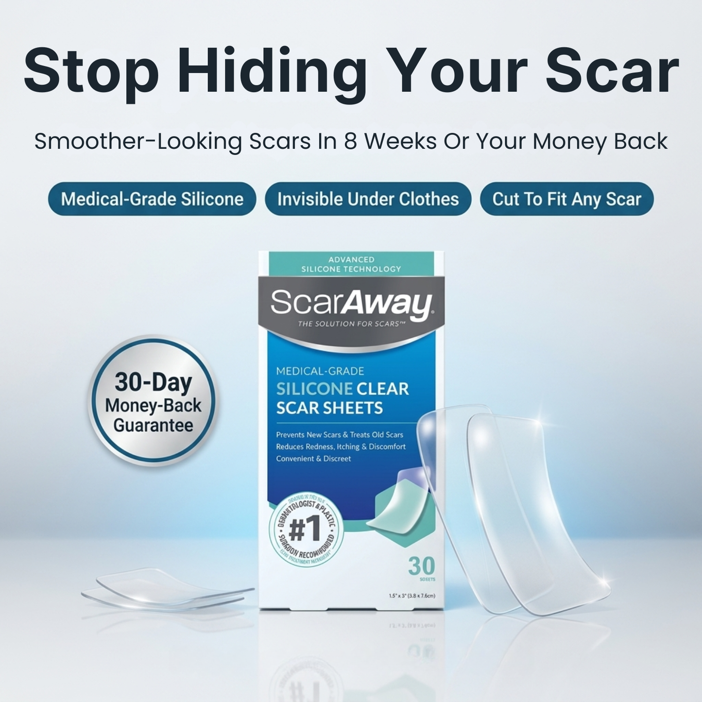 Silicone Scar Sheets - Scar Away Advanced