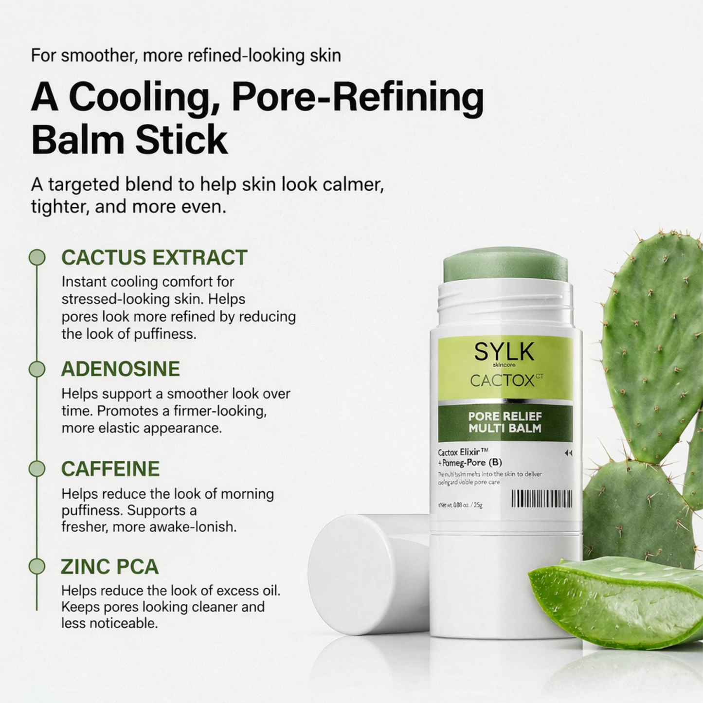 PoreRelief™ - Refines the look of pores and de puffs in 30 seconds
