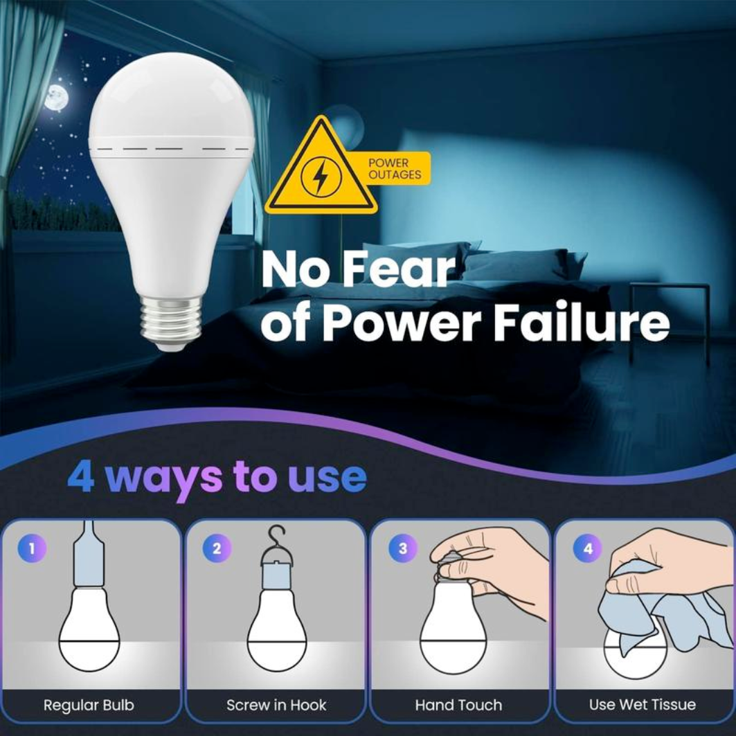 Emergency Rechargeable Light Bulbs – Light When You Need It