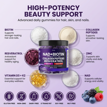 Hair Skin Nails+ Gummies 9-in-1