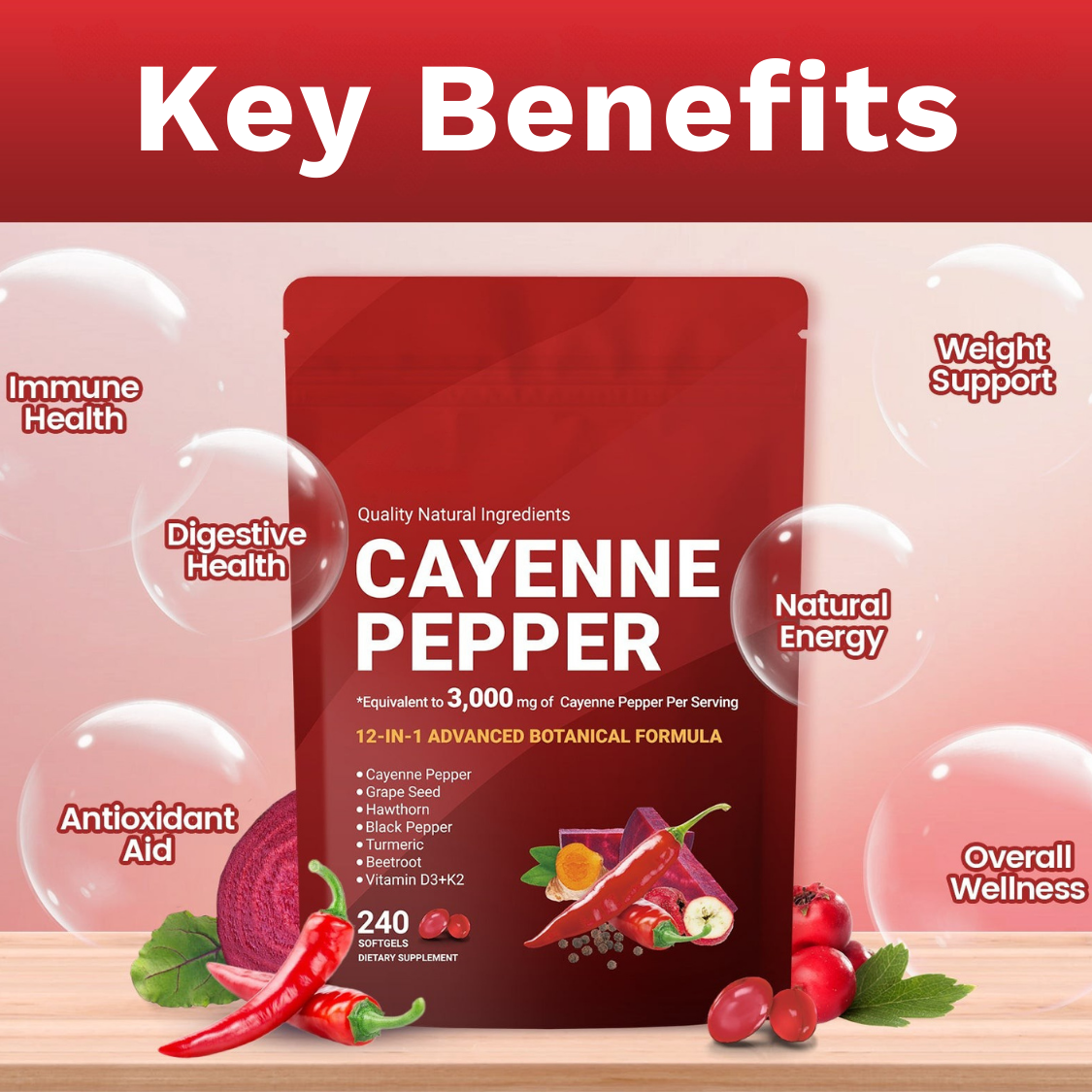 Cayenne Pepper Softgels Supplement