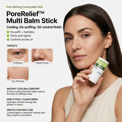 PoreRelief™ - Refines the look of pores and de puffs in 30 seconds