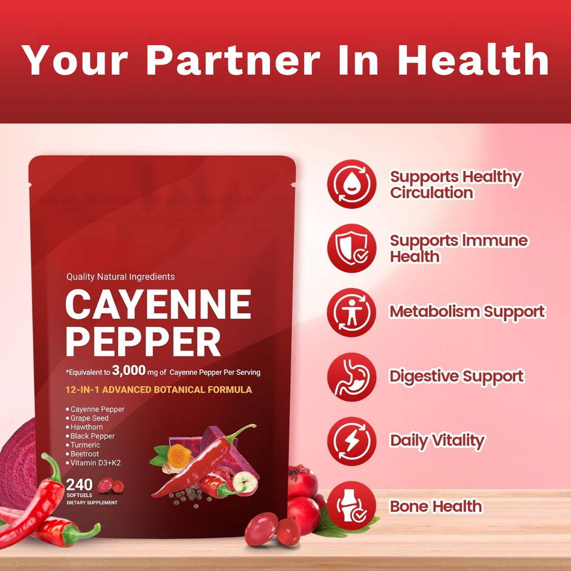 Cayenne Pepper Softgels Supplement
