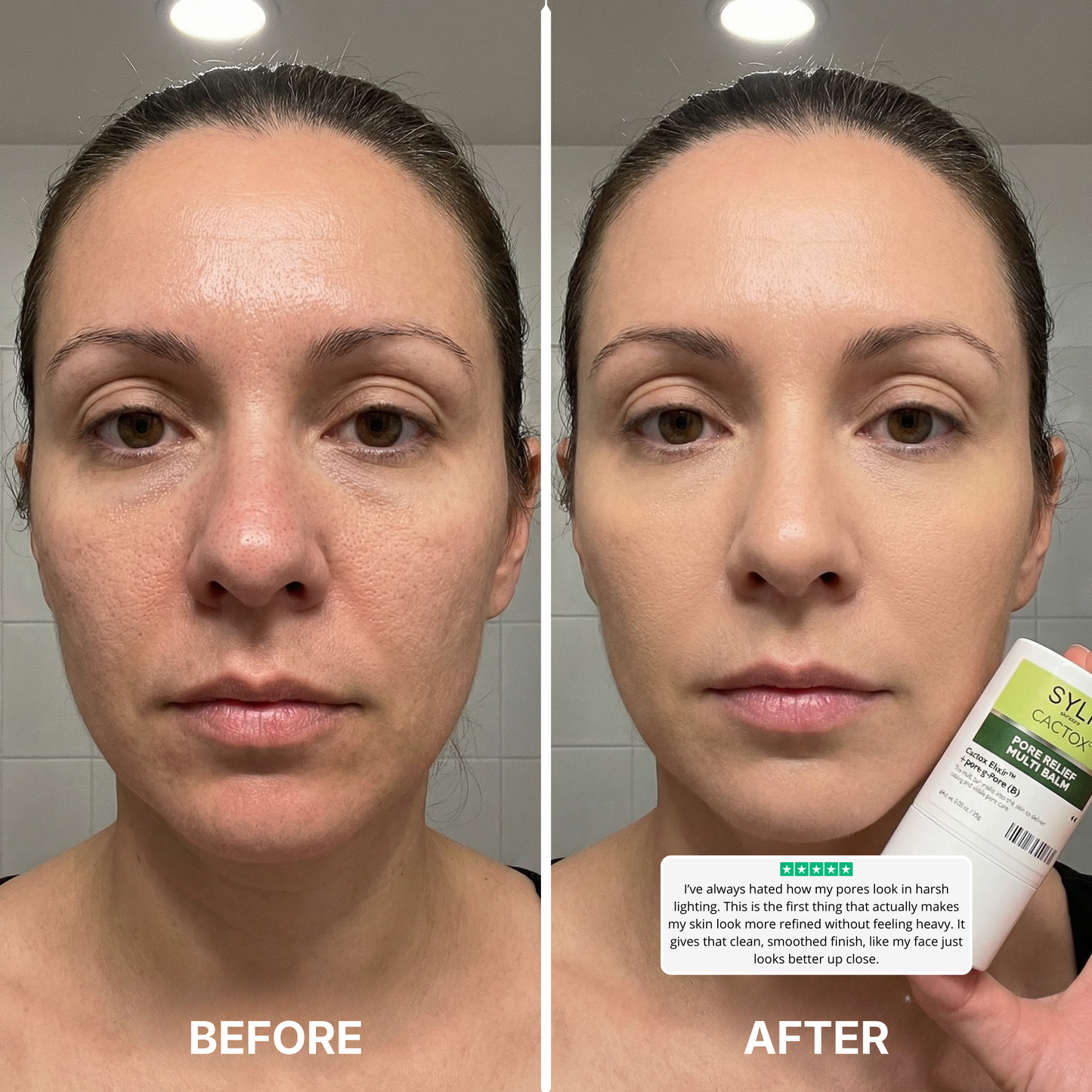 PoreRelief™ - Refines the look of pores and de puffs in 30 seconds