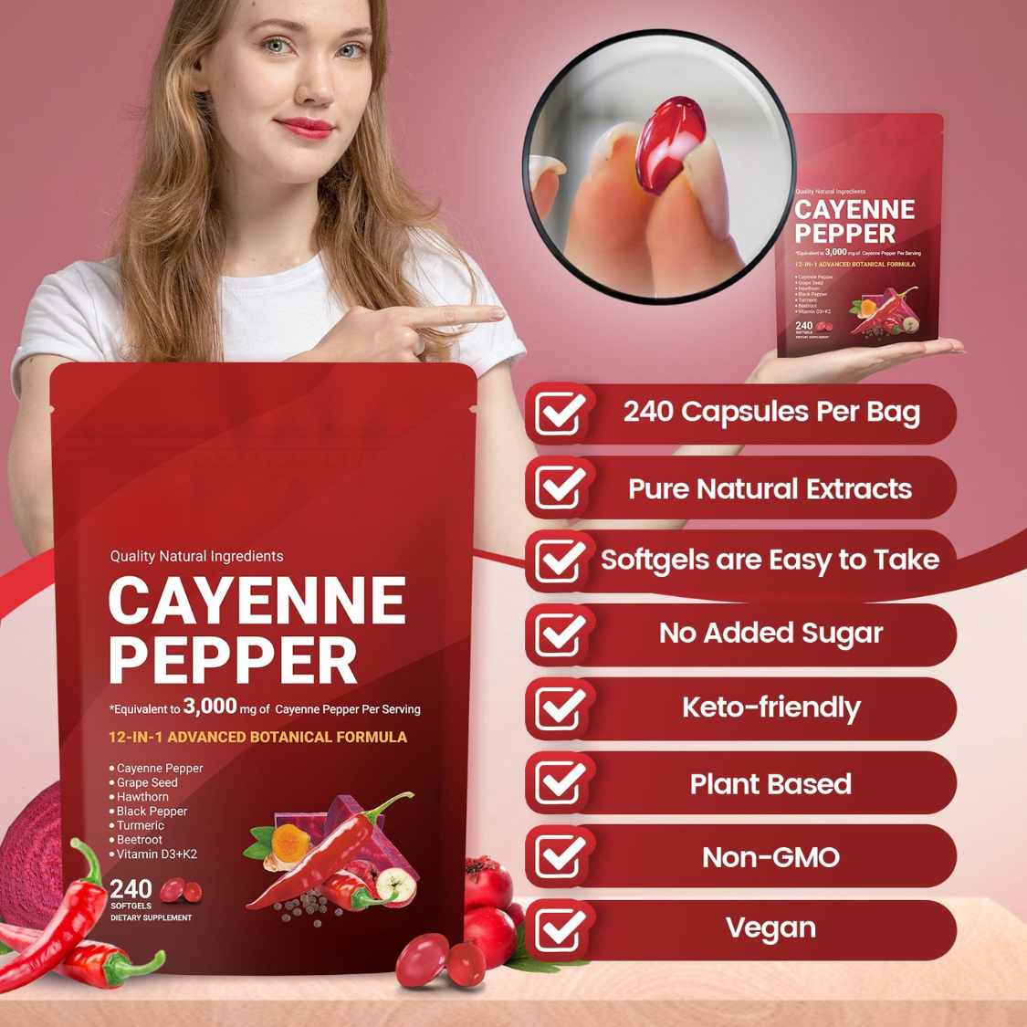 Cayenne Pepper Softgels Supplement