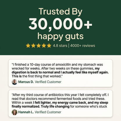 Post-Antibiotic Gut Recovery. In One Gummy.
