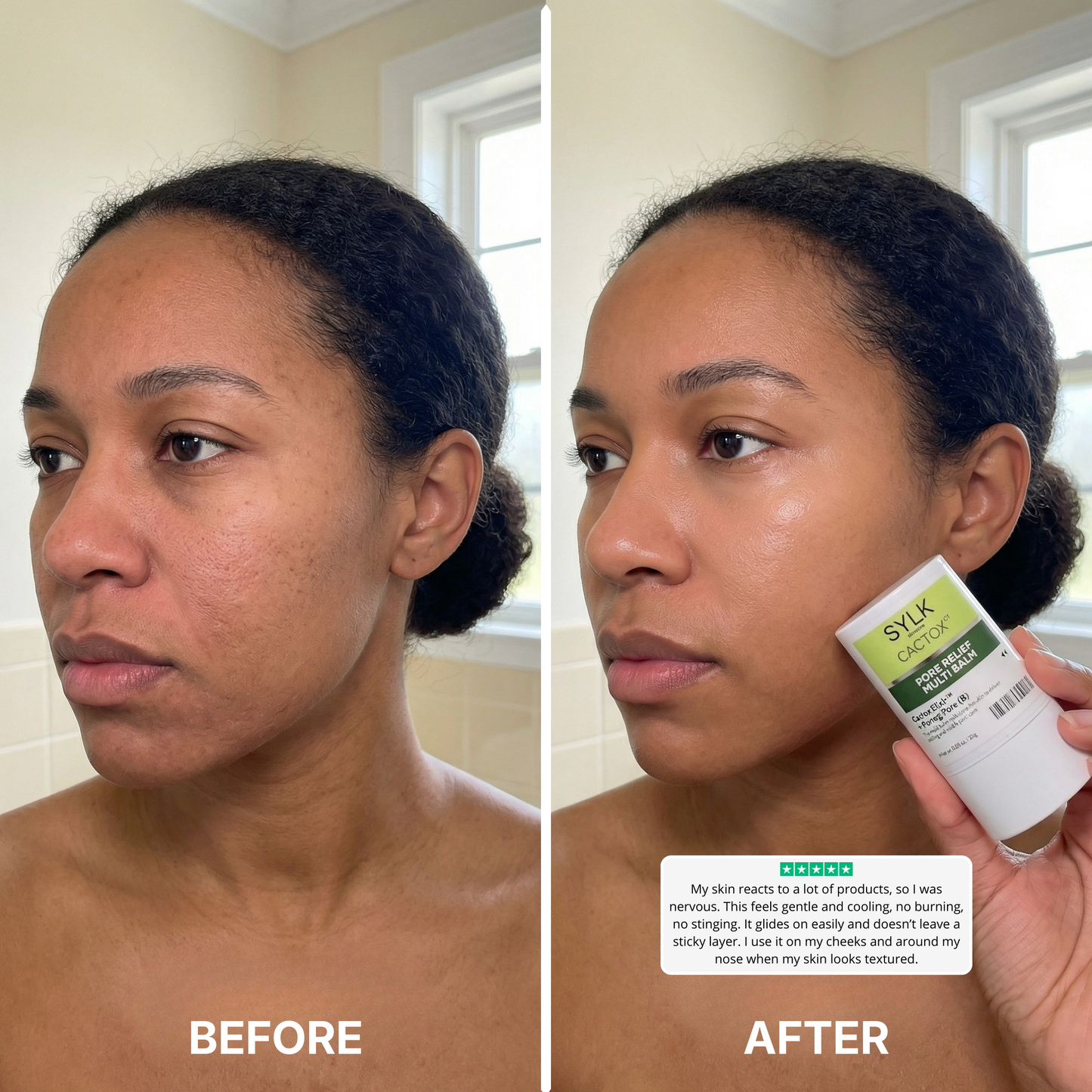 PoreRelief™ - Refines the look of pores and de puffs in 30 seconds