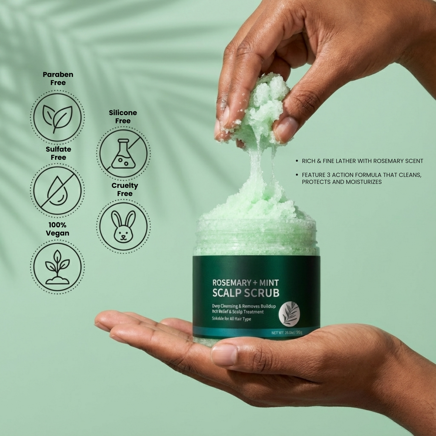 RootReset Rosemary & Mint Scalp Scrub