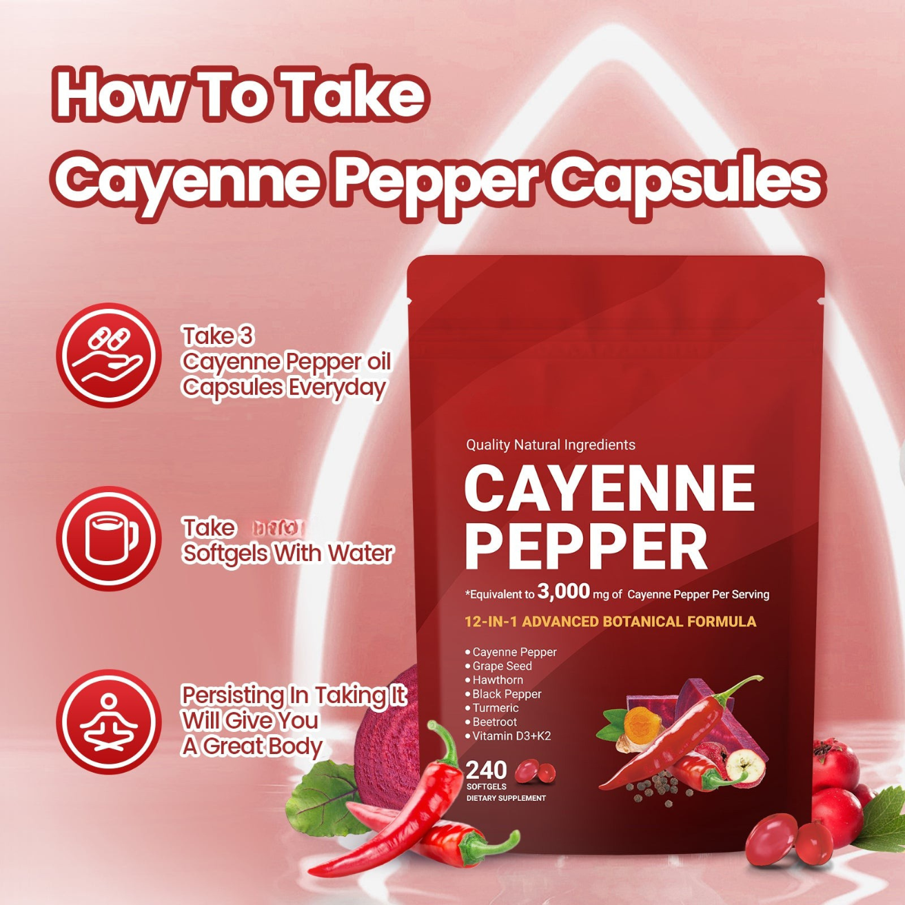 Cayenne Pepper Softgels Supplement