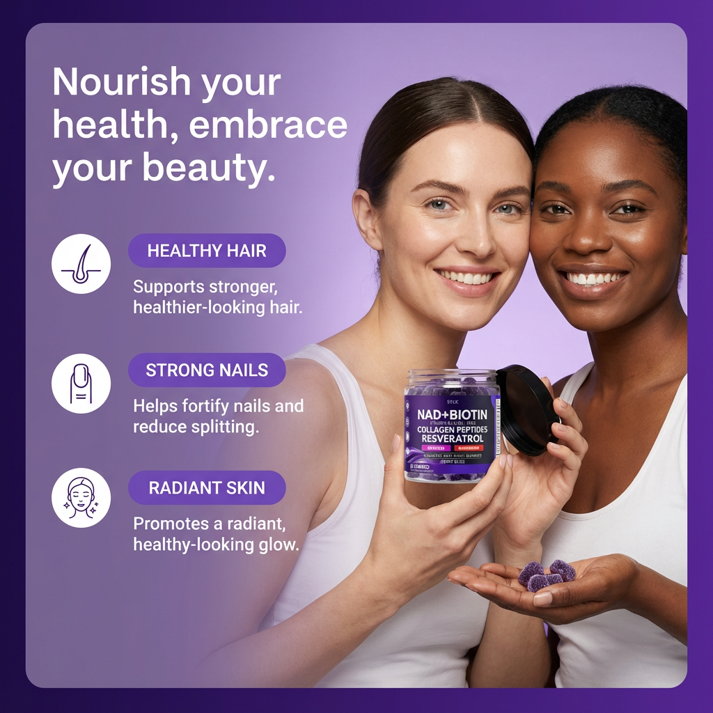 Hair Skin Nails+ Gummies 9-in-1