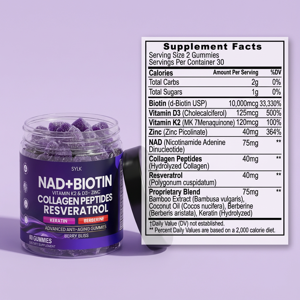 Hair Skin Nails+ Gummies 9-in-1